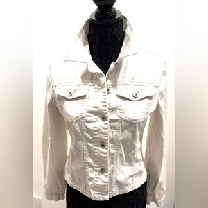 EUC Women's White Denim Jacket